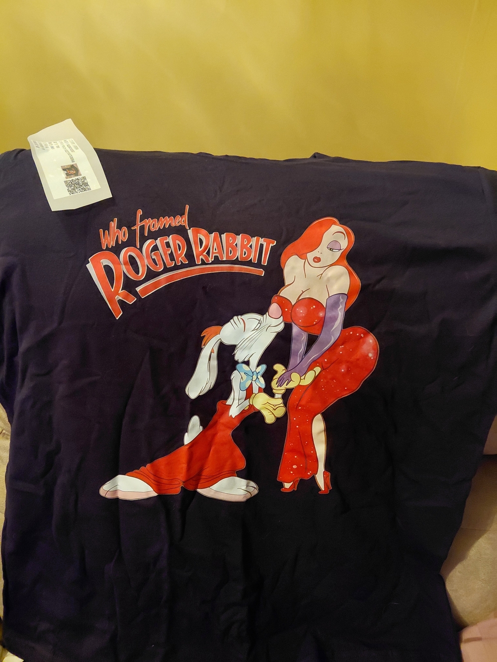 Who Framed Roger Rabbit Jessica Rabbit Graphic Womens Top - Black, and Red, Whit